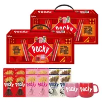 在飛比找momo購物網優惠-【Glico 格力高】Pocky 福旺龍來馬克杯禮盒2盒組(