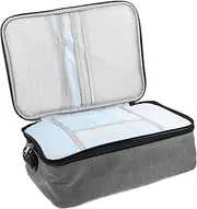 [JEWEDECO] Fireproof Lock Box Id Storage Bag Stash Bag Portable Document Organizer Color