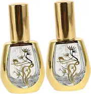 FRCOLOR 2pcs Elegant Refillable Perfume Bottles Glass Fragrance Containers for Travel Essential Oil Storage Stylish Portable Spray Dispenser for Women Decorative and Functional