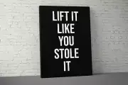 Motivational Weightlifting Wall Art - Fitness Quote Canvas Decor