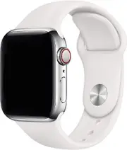 Apple Watch Series 7 - 32GB - GPS - 45mm - Silver - Aluminum - White - Sport Band - Rubber - Refurbished (Good Condition)