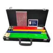 Vintage NIB Mahjong Set 166 Tiles w/Black Case Made in Taiwan 1980s