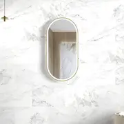 900*450mm NOOSA Gold Framed Anti-fog Copper-free Oval Pencil Edge LED Mirror