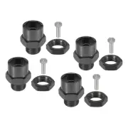 Wheel Hex Hub Adapter 12mm To17 mm for 1/10 RC Car Upgrade 1/8 Tires (Black)
