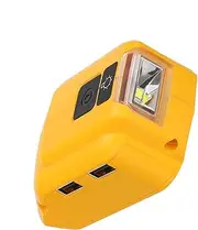 Power Station Battery Converter, 10.5x8x7cm, Solar Inverter Generators, Outlets Usb Port, Efficient Power Supply, Compact Size for and Trucks, Yellow