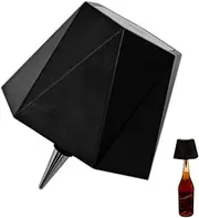 Bottle Lamp Kit for Liquor Bottles, Wireless Wine Bottle Light Shade 3 Color Dimmable Touch Nightstand Table Lamp for Bar, Restaurant, Home, Home, Office, Christmas (Black)
