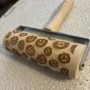 Halloween Embossing Rolling Pin Baking Cookie Biscuit Cake Dough Roller