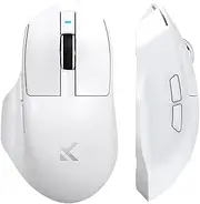 MCHOSE G7 Lightweight Ergonomic Wireless Mouse, PAW3311 12K DPI Sensor, Tri-Mode Connection, Wireless/Wired 1K Polling, 55g Weight, 800mAh Battery (White)