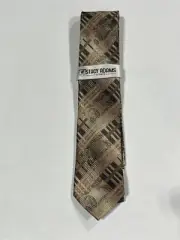 Mens Stacy Adams Brown Paisley Pattern Tie With Matching Pocket Square NEW