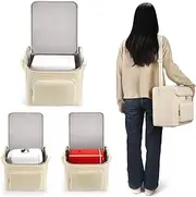 Mini Fridge Travel Case,Hzycwgone 4L/6 Cans Portable Cover Storage Bag for Frigidaire EFMIS129 Compact Refrigerators,for AstroAI Mini Fridge,for Cooluli Mini Fridge,for Skincare Fridge(Beige)