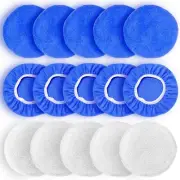 7 to 8 Inch Car Polisher Pad Bonnet, 15Pcs Car Polishing Bonnet Buffing Pads,...