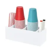 Double Cup Holder with Marker Slot, Party Cup Dispenser Acrylic Cup Organizer...