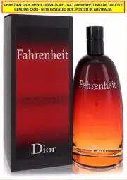 CHRISTIAN DIOR MEN’S 100ml (3.4 FL. OZ.) FAHRENHEIT EAU DE TOILETTE GENUINE DIOR