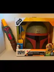 Boba Fett Star Wars Mask and Light Saber