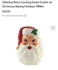 Johanna Parker Jolly Santa Claus Cookie Jar,, Christmas Decor, NWT