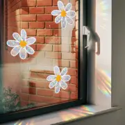 Flower Sun Catcher Window Glass Stickers Electrostatic Wall Prism Stickers Decor