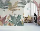 3D Tropical Leaf Tree Self-adhesive Removeable Wallpaper Wall Mural