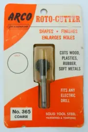 RARE Vintage Arco Roto-Cutter No.365 Coarse Shapes, Finishes, Enlarges Holes NOS