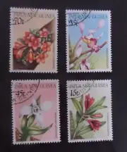 Papua New Guinea 1986 Orchids Flowers SG531/4 used as photo