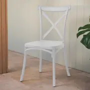 Marquee White Cross-Back Dining Chair