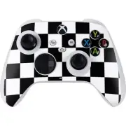 Checkerboard Xbox Series S Controller Skin - Black and White Checkered