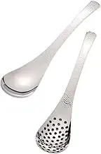 NGIRJKKLL Shimomura Kihan 18756 Spoon, Set of 5, Made in Japan, Stainless Steel, Dishwasher Safe, Easy to Eat, Curry Pot, Stir Rice, Wok Bowl(10. Serving Range Set Set of 2)