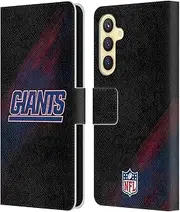 Head Case Designs Officially Licensed NFL Blur New York Giants Logo Leather Book Wallet Case Cover Compatible with Samsung Galaxy S23 FE 5G