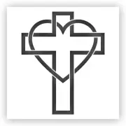 Cross and Heart Stencil - Choose a Size - Laser-Cut Reusable Plastic