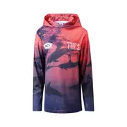 BCF x Tide Youth Dolphin Hooded Fishing Shirt