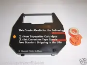 Combo Deal Nakajima AX-90 Typewriter Ribbons + Correction Spool Free Shipping