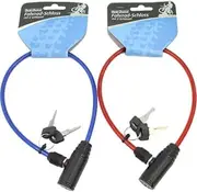 OSMA 52124 Bicycle Lock 2 Colours Assorted 47 cm, 2 Keys Padlocks, Multicoloured