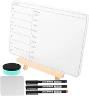 KICHOUSE 2-Sided Table Whiteboard Desktop Dry Erase Board Eraser Whiteboard Erase Erasable White Boards for Boys and Girls and Adults