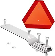 MagiDeal Slow Sign Warning Triangles Professional with 4 Bolts with 4 Nuts for Vehicles Aluminum Easy Installation Replacement Sturdy