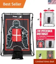 Life-Size Pitching Target and Reinforced Rebounder Net for Youth Baseball Skills
