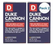 Duke Cannon Big Ass Brick of Soap – 2-Pack (10 oz each) – Long-Lasting & Fresh