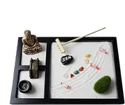 Sand Garden for Desk - Zen Decoration Meditation Desk Sand Garden,Adults Relaxation Fun Indoors and Outdoor Ornament Home Working Toy for Conference Room