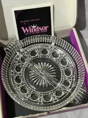 Vintage Federal Glass WINDSOR Crystal Relish Dish NIB Glassware