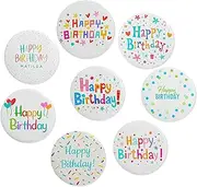 [Your Always Charm] 8PCS Happy Birthday Pin for Women Men, Birthday Button for Boys Girls, Button Pin Birthday Gifts Party Decorations Supplies