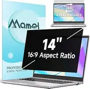 360° Privacy Screen for Laptop 14 Inch 16:9, 4 Way Computer Monitor Privacy Shield, Matte Anti Glare Blue Light Filter Compatible with Lenovo Hp Dell Acer Asus Thinkpad Envy Xps