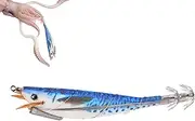 Squid Lure,Glow in The Dark Fishing Lures | Glow in The Dark Hooks Floating Realistic Bait for Trolling Surf Shore Water Dark Conditions