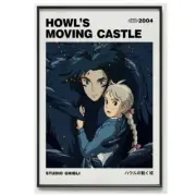 Studio Ghibli Howl’s Moving Castle Movie Poster High Quality Wall Decor - 16x24