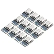 20Pcs USB 3.1 Type C Connector 4 Pins Female with PCB Board for Charging