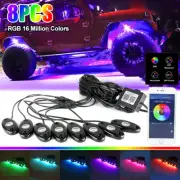 Car Bluetooth Smart RGB LED Atmosphere Lights 12V 72W Vehicle Chassis Rock Light