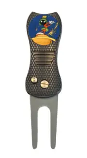 Marvin The Martian Golf Ball Marker w/ Switchblade Divot Tool Bugs Bunny