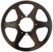 a Pair Teac Branded 1/4in x 10.5 Vintage Reel To Reel Tape Recorder Take Up Reel