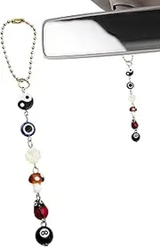 Car Ornaments For Rear View - Cute Boho Car Decor Mushroom Car Accessories Car Pendant,Boho Car Accessories, Car Decorations, Evil Eye Charm for Special Occasions, Friends, Car