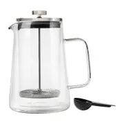 Maxwell & Williams Blend Vienna Double Wall Glass 1L Plunger - Clear