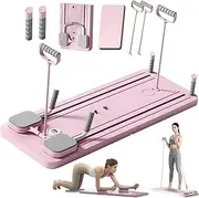 Pilates Reformer,Foldable ,5 in 1 Pilates Sliding Board, Ab Core Trainer,Pilates Board Multi-Functional Abdominal Equipment for Home Gym