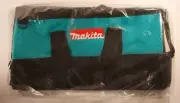 NEW MAKITA CANVAS TOOL BAG CONTRACTOR BAG HEAVY DUTY 21" X 12" BLUE ZIPPER TOP