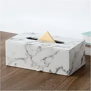Tissue Box Rectangular Tissue Box Cover Hotel Drawer Office Catering Tissue Box (Color : White) White (Color : White)